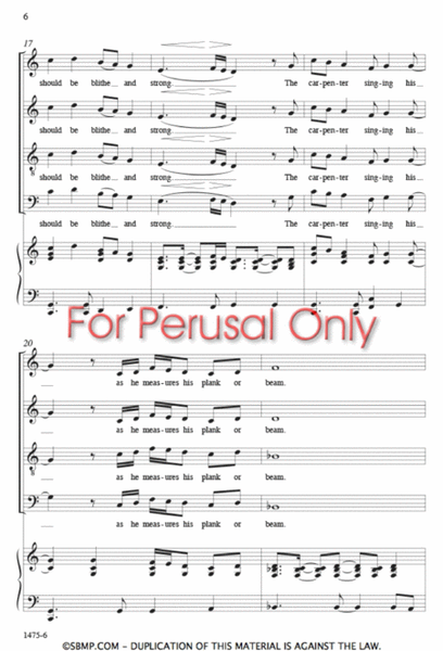 I Hear America Singing - SATB Octavo