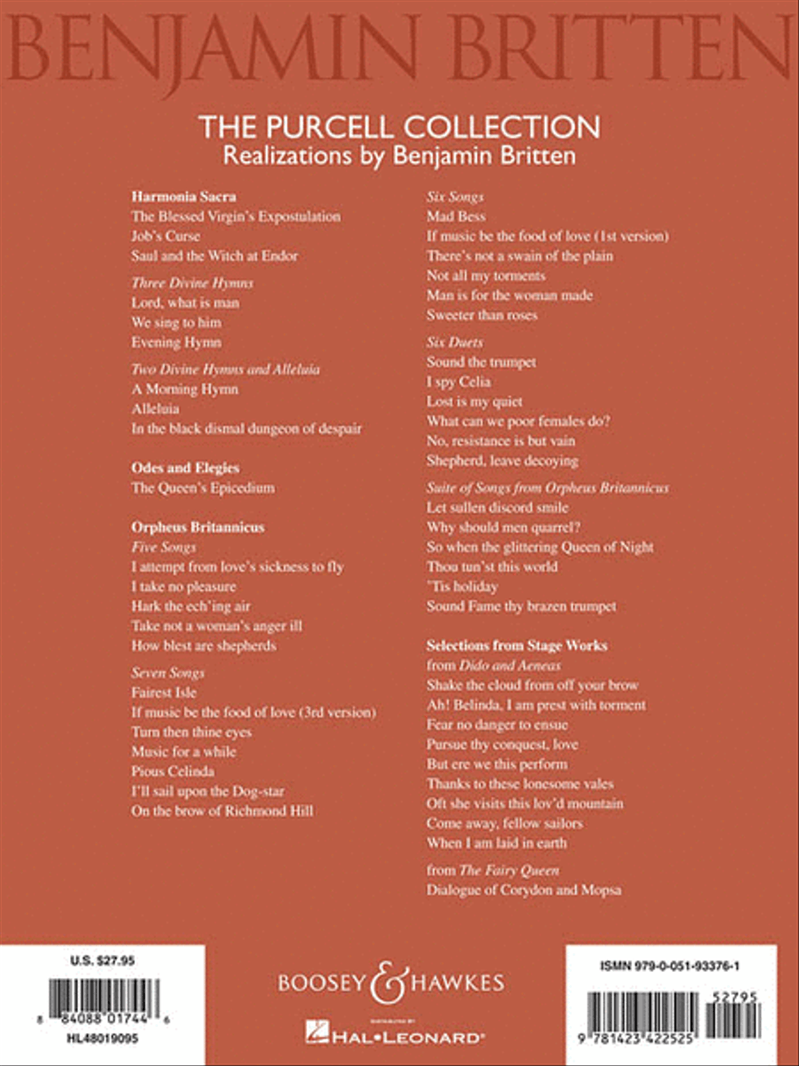The Purcell Collection – Realizations by Benjamin Britten