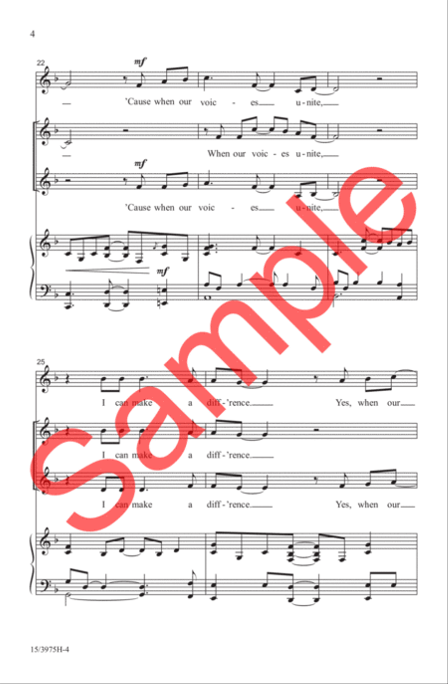 When Our Voices Unite 2-Part scores gallery preview page 5