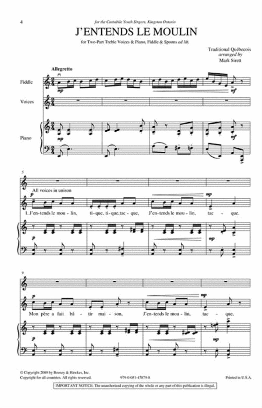 J'entends le moulin 2-Part scores gallery preview page 2