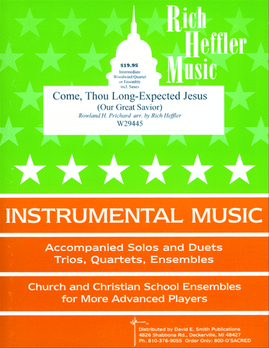 Come, Thou Long-Expected Jesus Woodwind Quartet scores gallery preview page 1