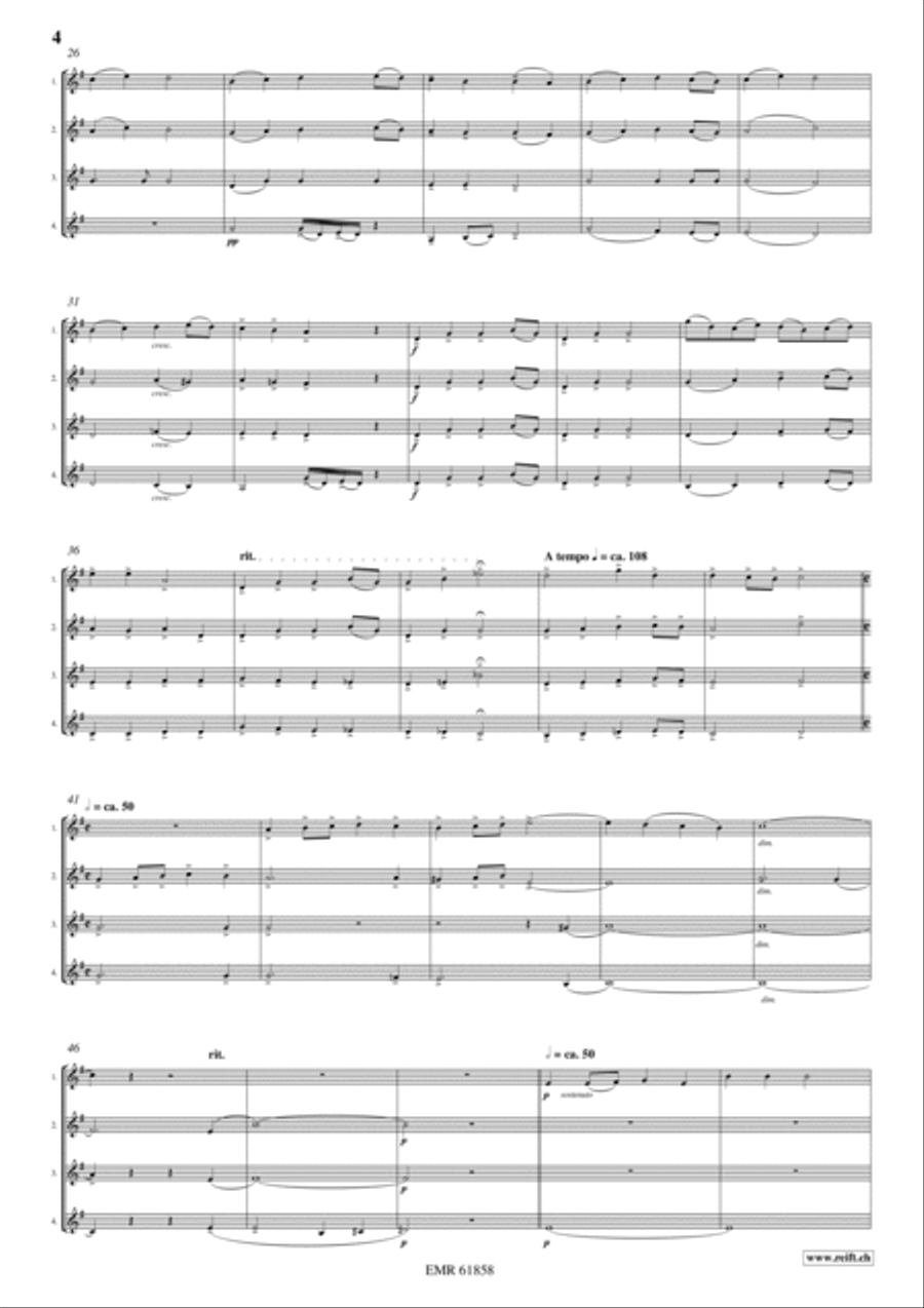 A Christmas Fantasy Euphonium Quartet scores gallery preview page 5