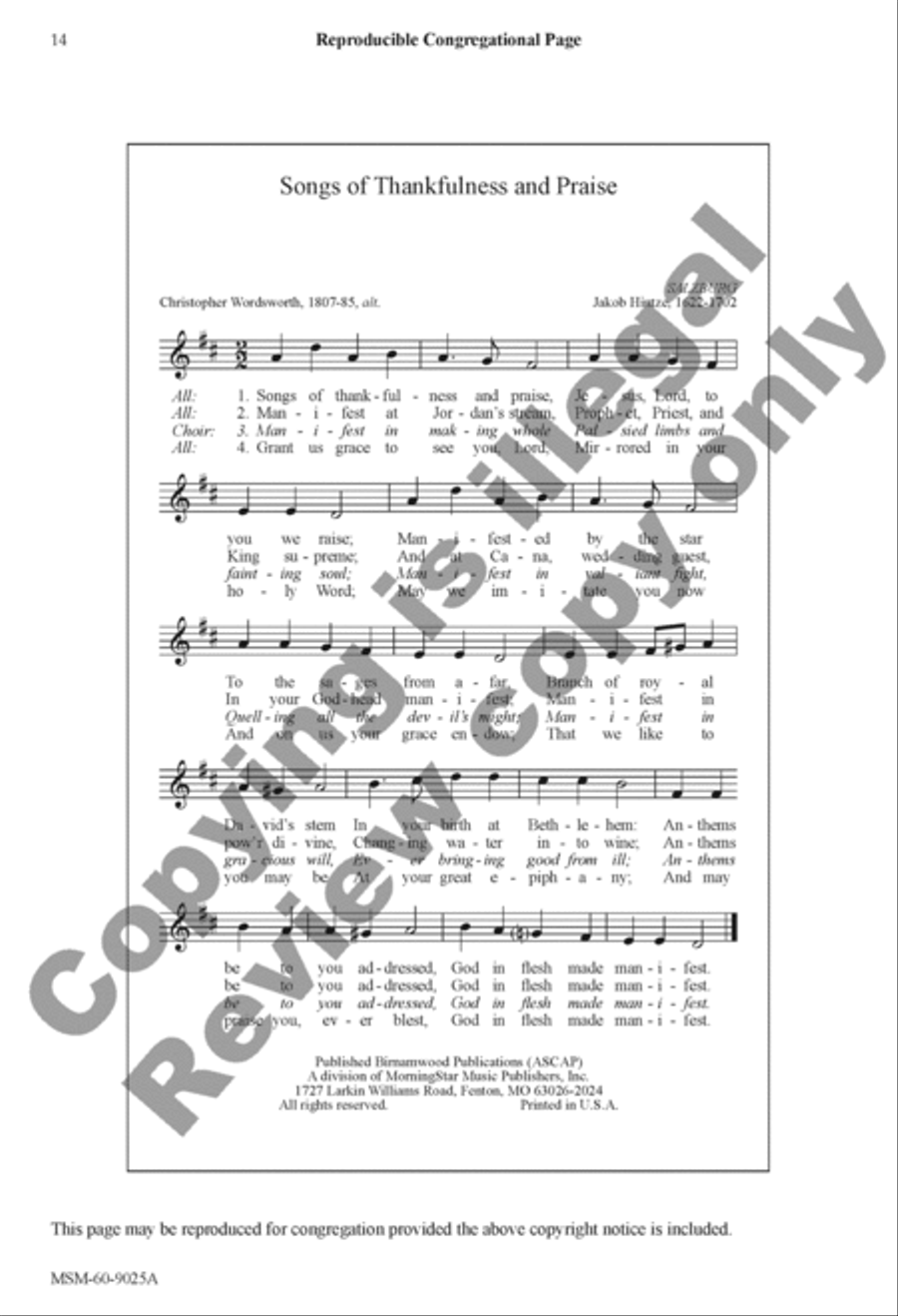 At the Lamb's High Feast We Sing Songs of Thankfulness and Praise 4-Part scores gallery preview page 14