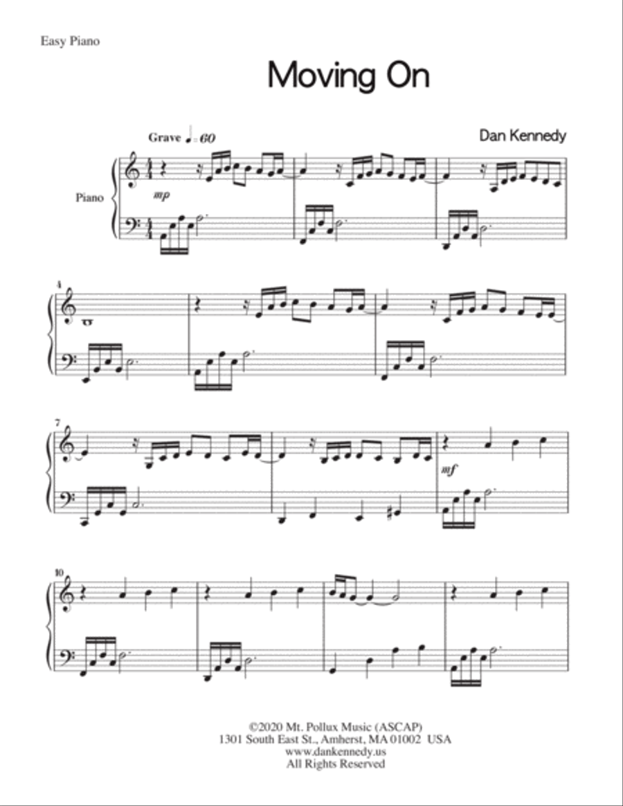 Moving On (Easy Piano) Moving On (Easy Piano) Easy Piano scores gallery preview page 2