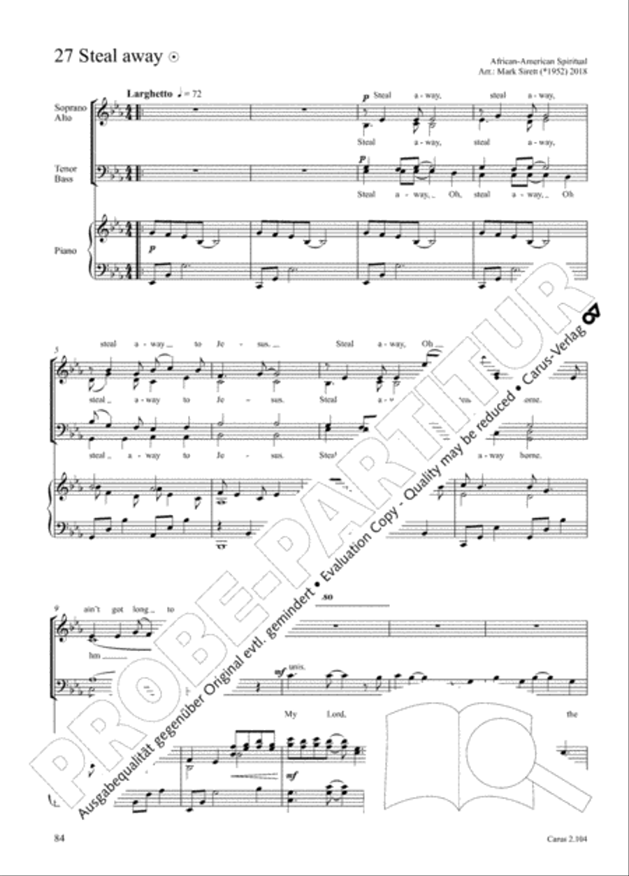 Hallelujah. Gospels and Spirituals for mixed choir Mixed Choir scores gallery preview page 72