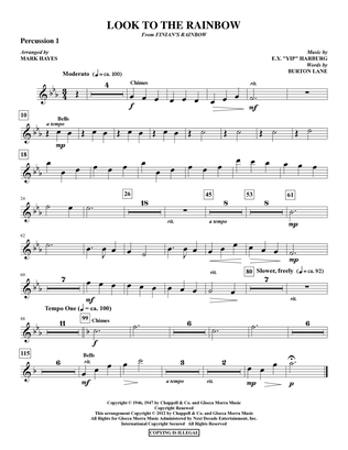 Look To The Rainbow - Percussion 1
