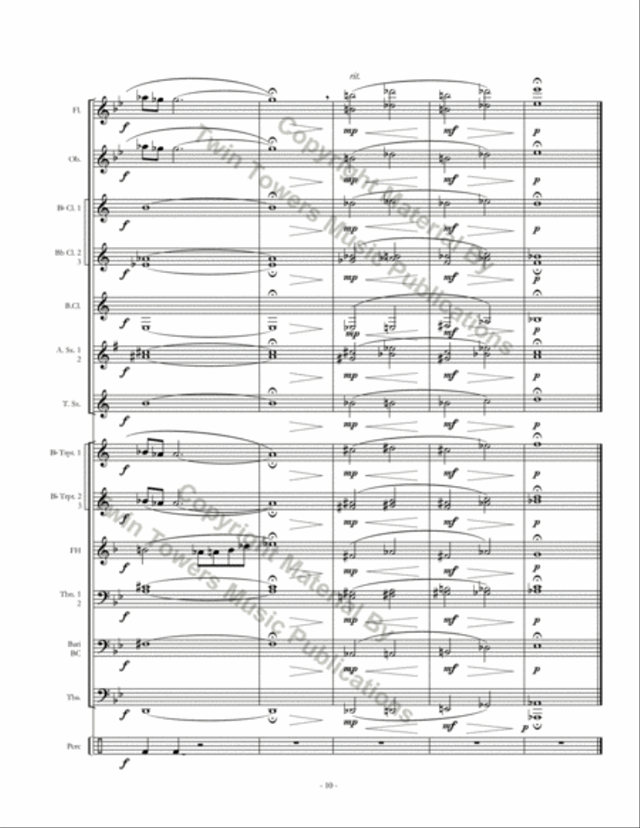 Elegy Elegy Concert Band scores gallery preview page 11