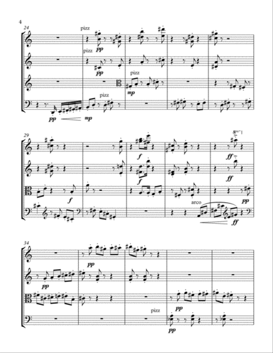 String Quartet, Score and Parts String Quartet scores gallery preview page 6