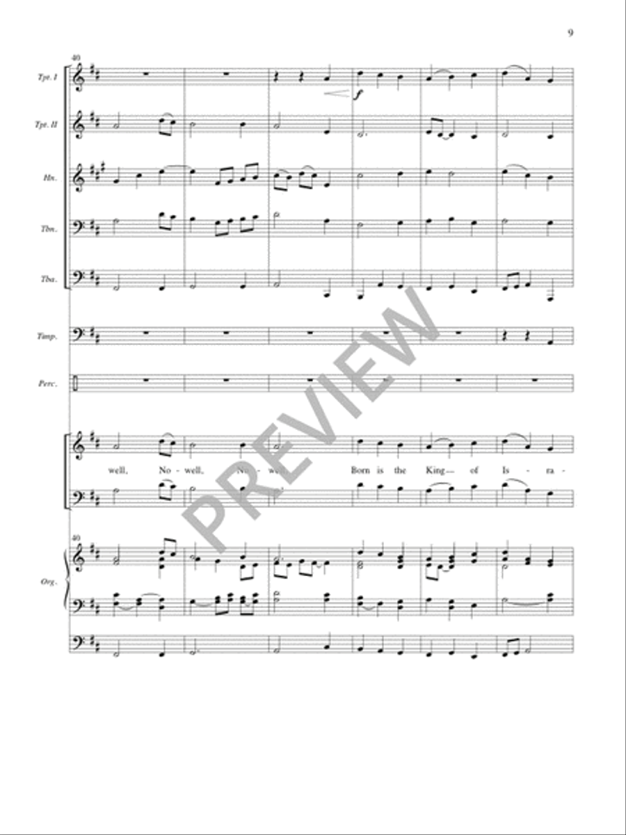 Festival First Nowell - Full Score and Parts 4-Part scores gallery preview page 10