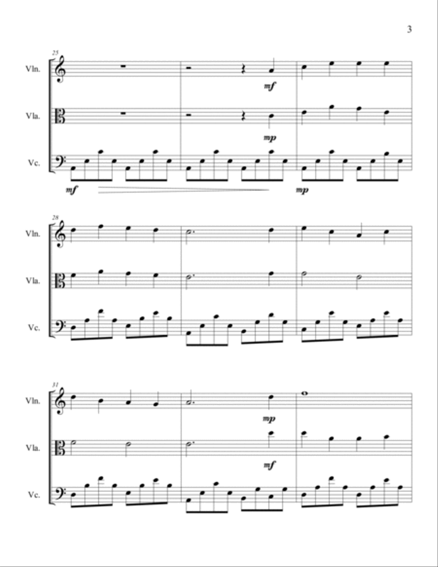 Veni, Veni, Emmanuel for String Trio String Trio scores gallery preview page 4