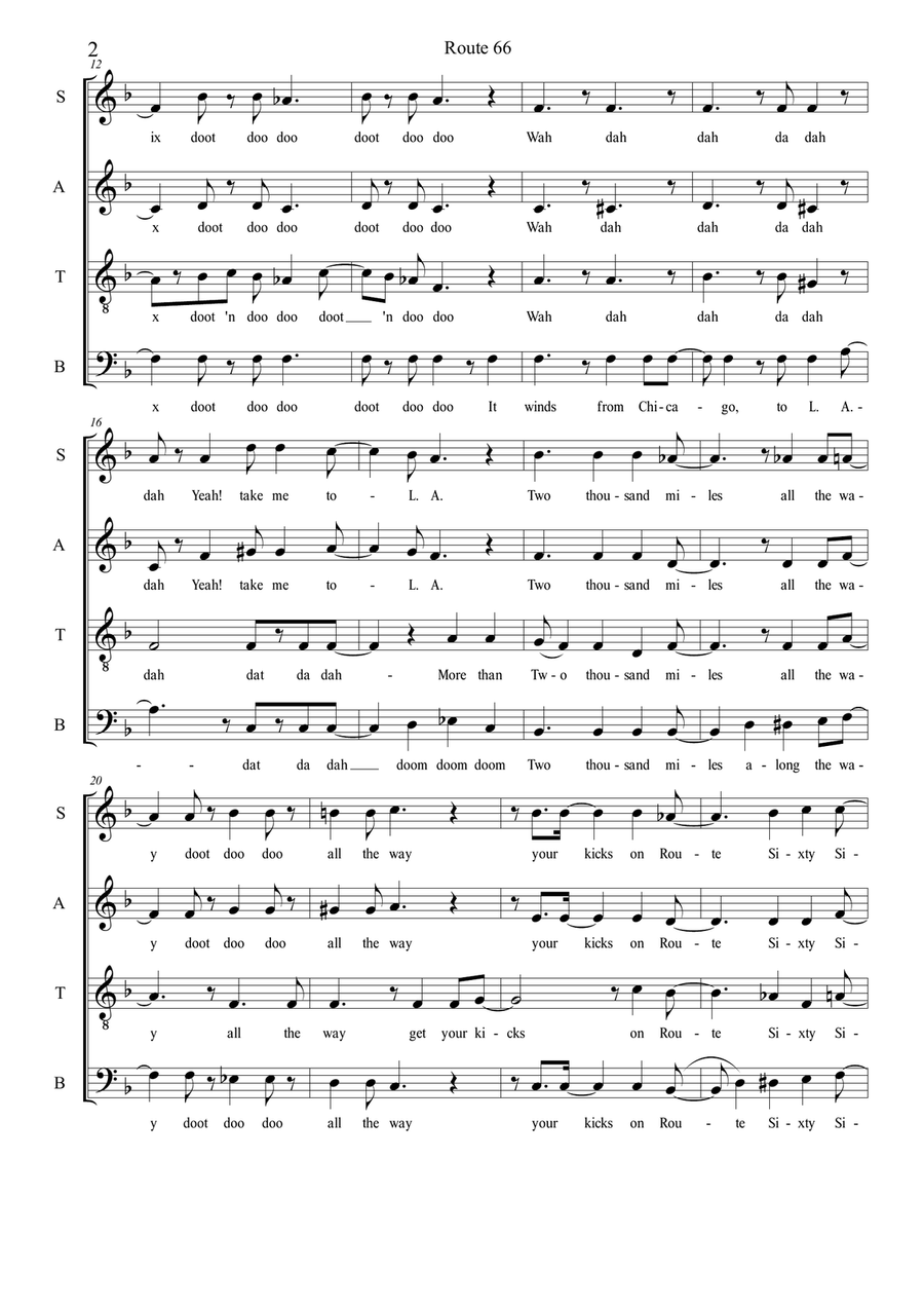 Route 66 Route 66 4-Part scores gallery preview page 2