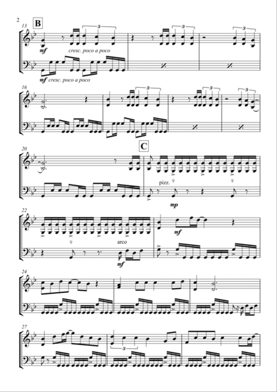 Eye Of The Tiger String Duet scores gallery preview page 4