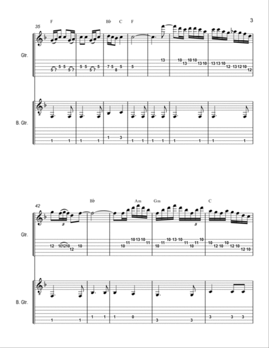 Galveston Galveston Guitar Solo scores gallery preview page 3