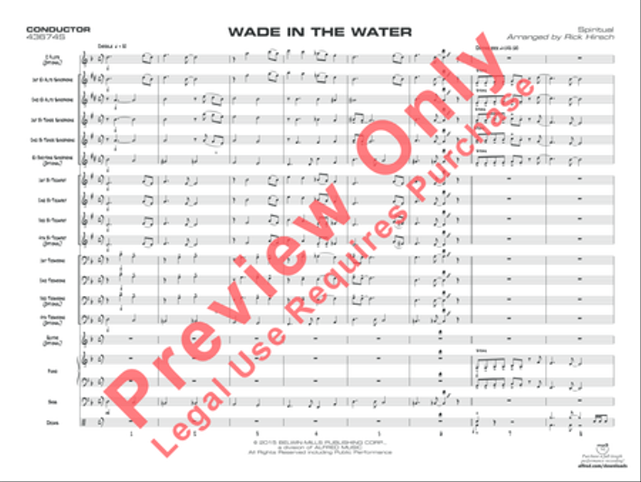 Wade in the Water Wade in the Water Jazz Ensemble scores gallery preview page 2