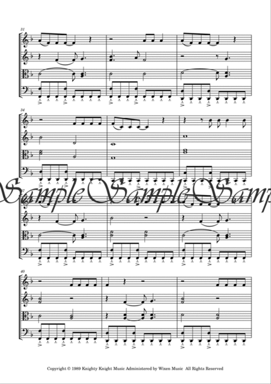 The Best (simply The Best) String Quartet scores gallery preview page 4
