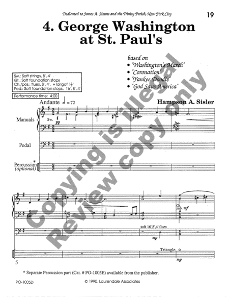 American National Holidays Suite - Book I (Organ Score)