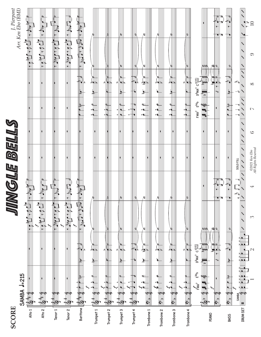 Jingle Bells Jazz Ensemble scores gallery preview page 2