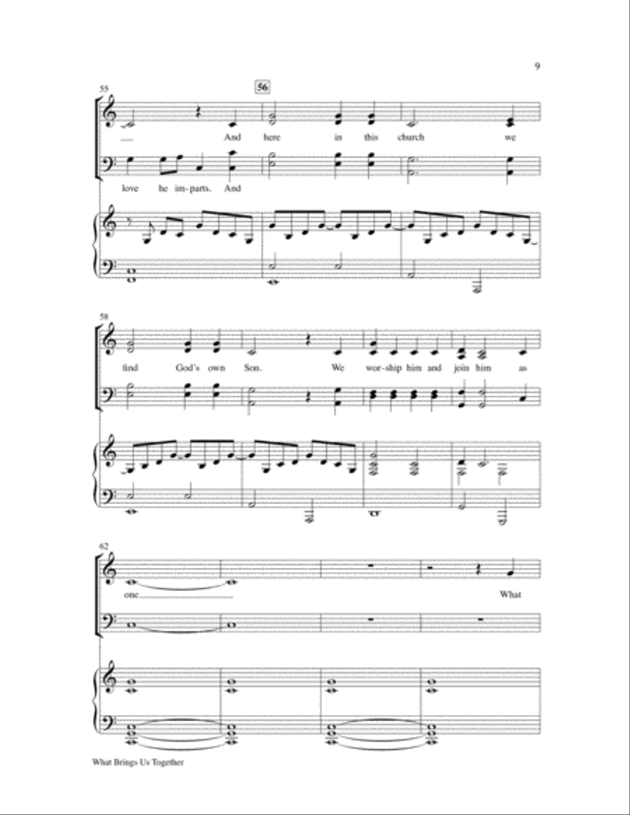 What Brings Us Together What Brings Us Together 4-Part scores gallery preview page 10