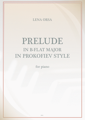 Prelude in B-flat Major 'In Prokofiev Style'