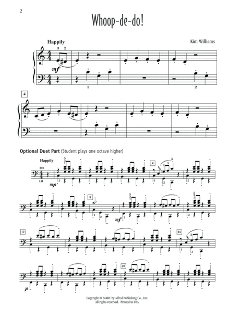 Whoop-de-do! Whoop-de-do! Easy Piano scores gallery preview page 2