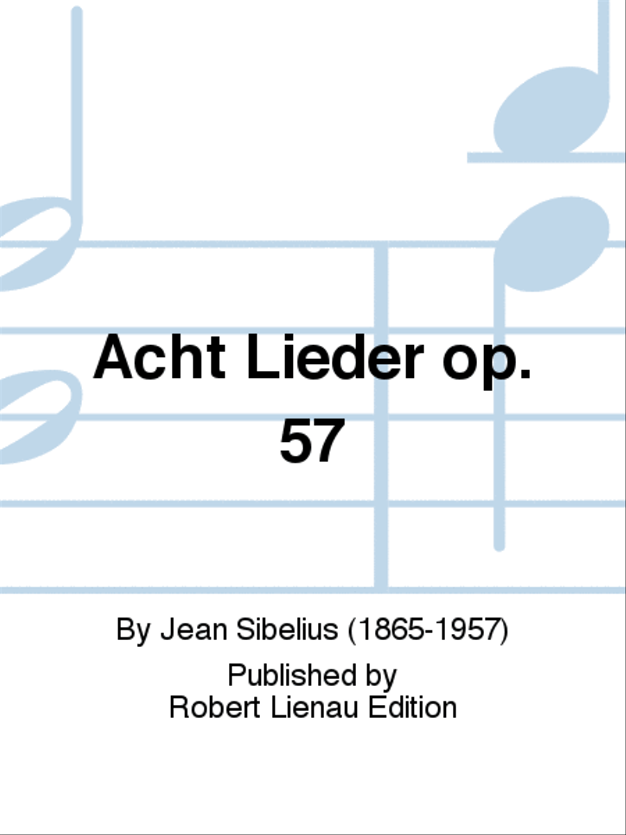 Acht Lieder Op. 57 Low Voice scores gallery preview page 1