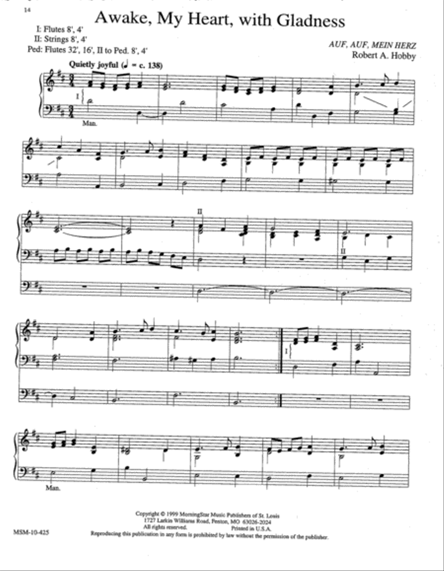 Music with Minimal Pedal - Easter and Pentecost Organ scores gallery preview page 4