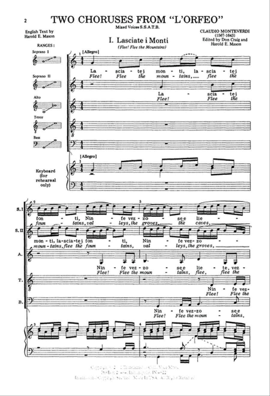 Two Choruses from 