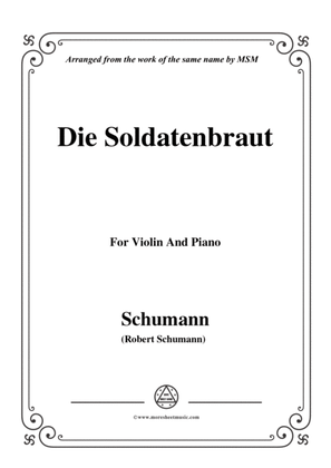 Book cover for Schumann-Die Soldntenbraut,for Violin and Piano