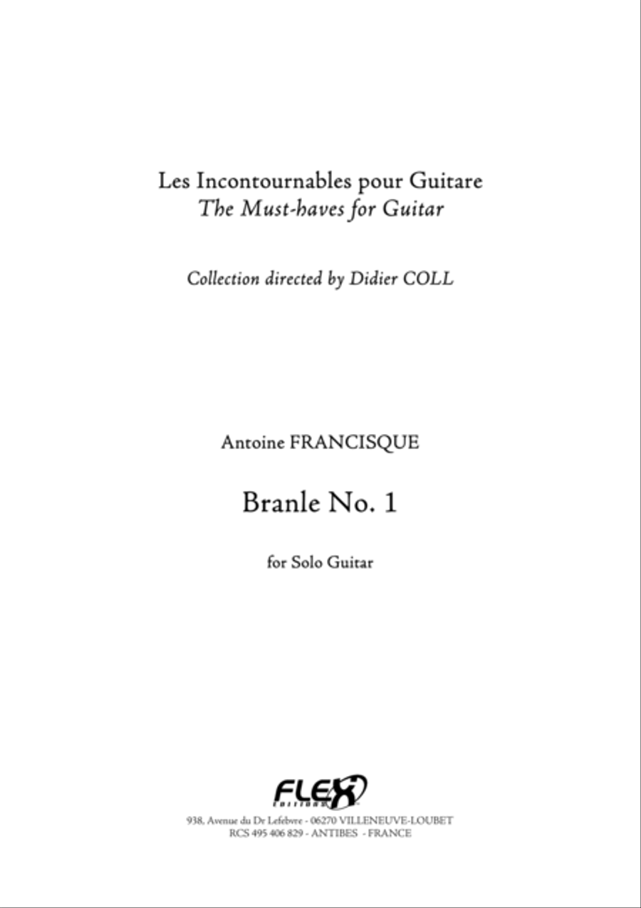 Branle No. 1 Acoustic Guitar scores gallery preview page 1