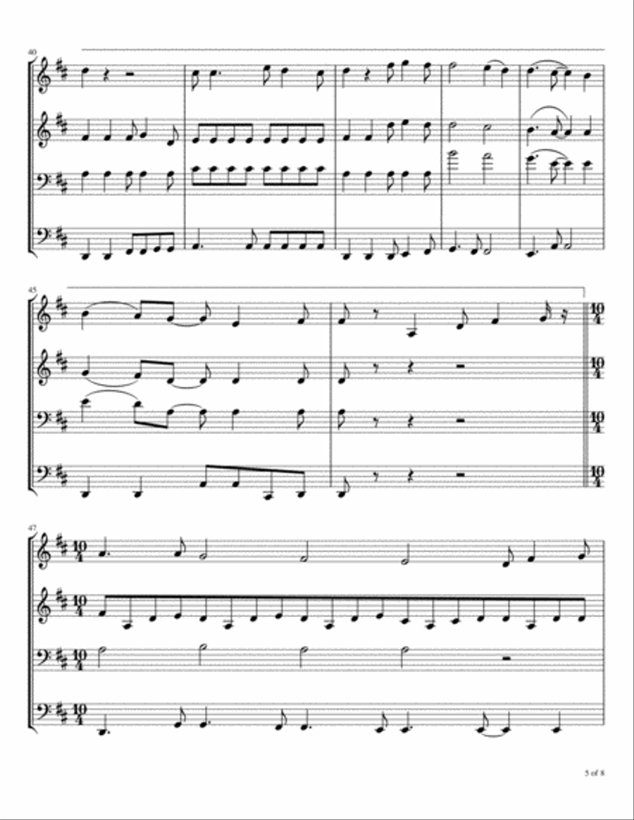 Turn! Turn! Turn! (to Everything There Is A Season) Brass Ensemble scores gallery preview page 6