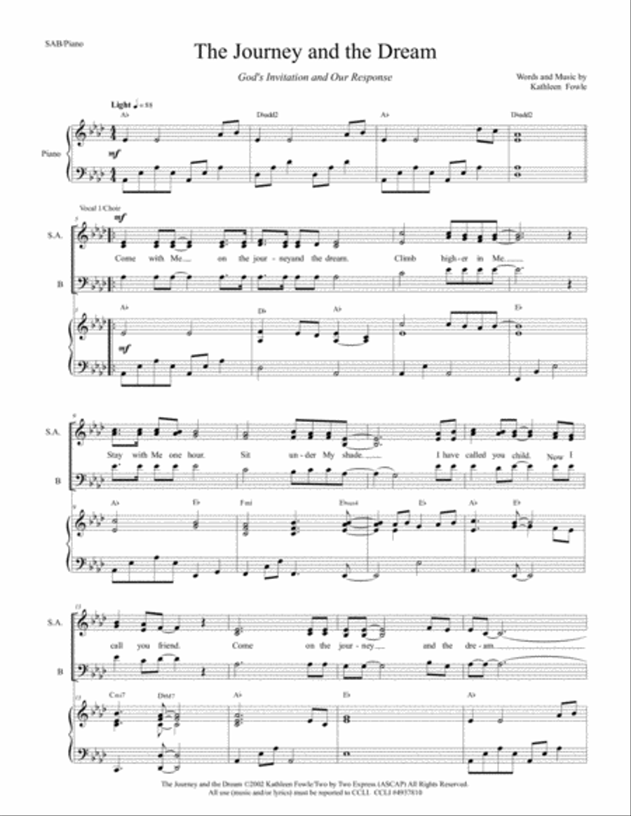 The Journey and the Dream 3-Part scores gallery preview page 4