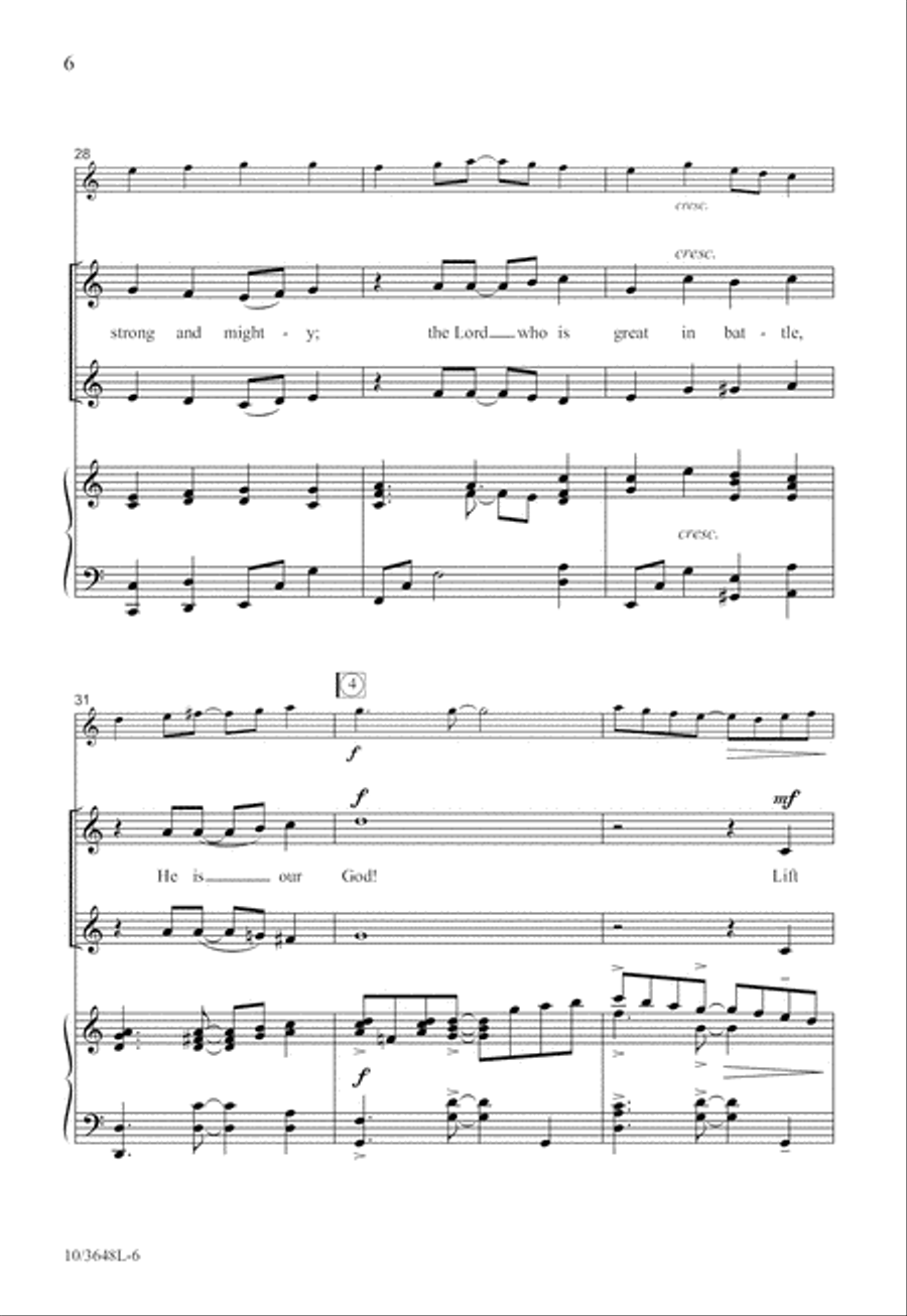 Lift Up Your Heads Unison Choir scores gallery preview page 6