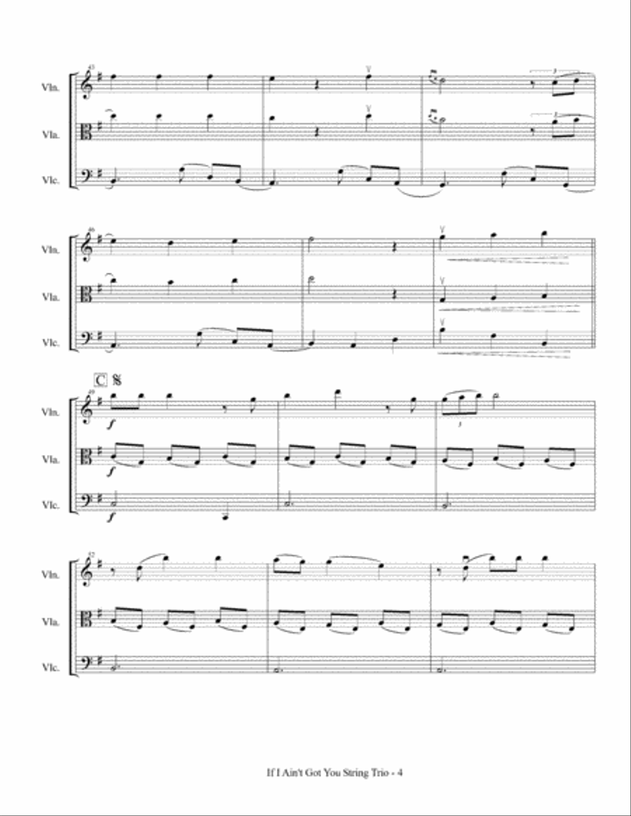 If I Ain't Got You String Trio scores gallery preview page 5