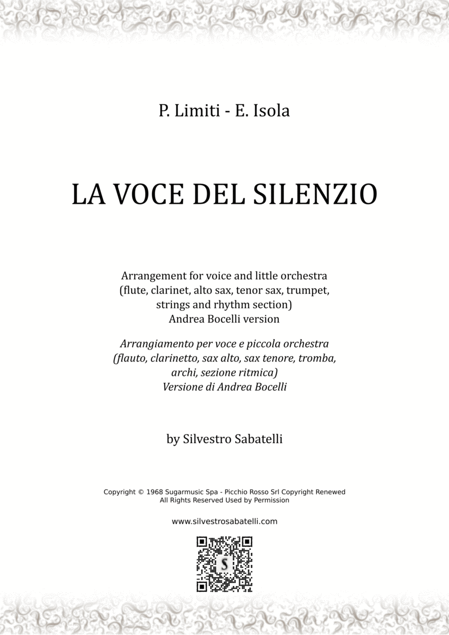 La Voce Del Silenzio Chamber Orchestra scores gallery preview page 1