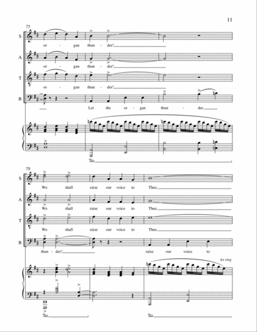 Alpha and Omega: No. 3 The Child is Born 4-Part scores gallery preview page 17