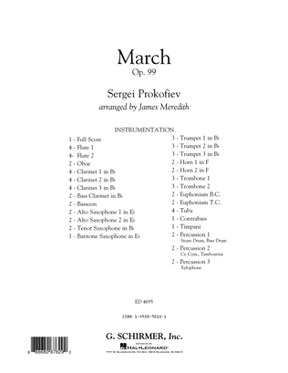 Book cover for March, Op. 99 - Conductor Score (Full Score)