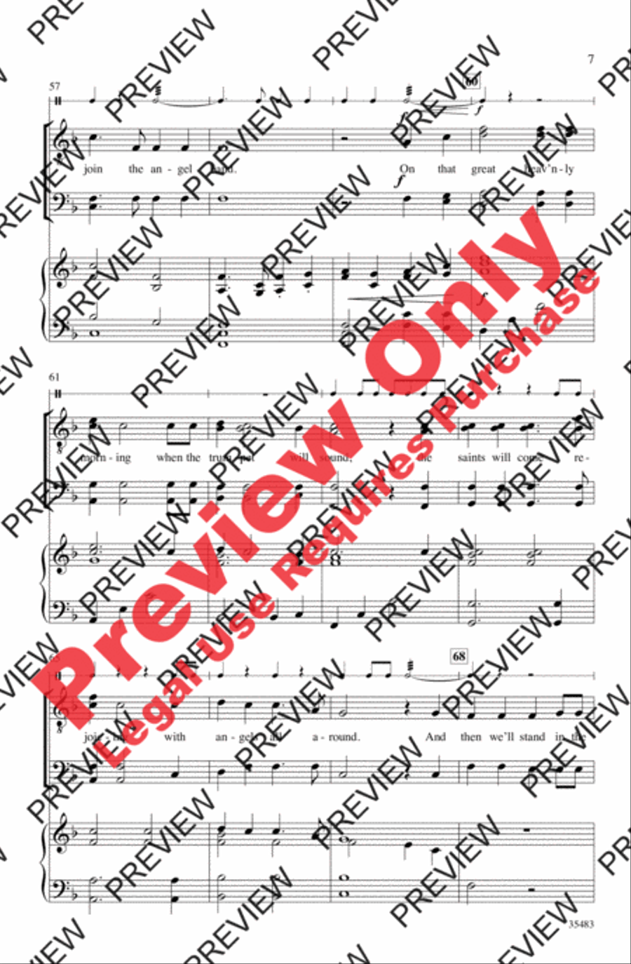 On My Way to Jordan Men's Choir scores gallery preview page 7