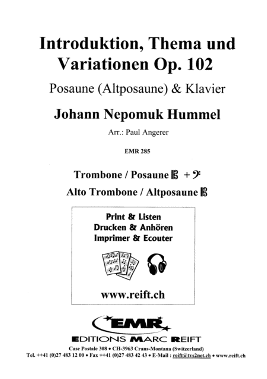Introduction, Thema und Variationen Op. 102 Piano Accompaniment scores gallery preview page 2