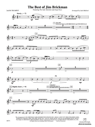 The Best of Jim Brickman: 2nd B-flat Trumpet