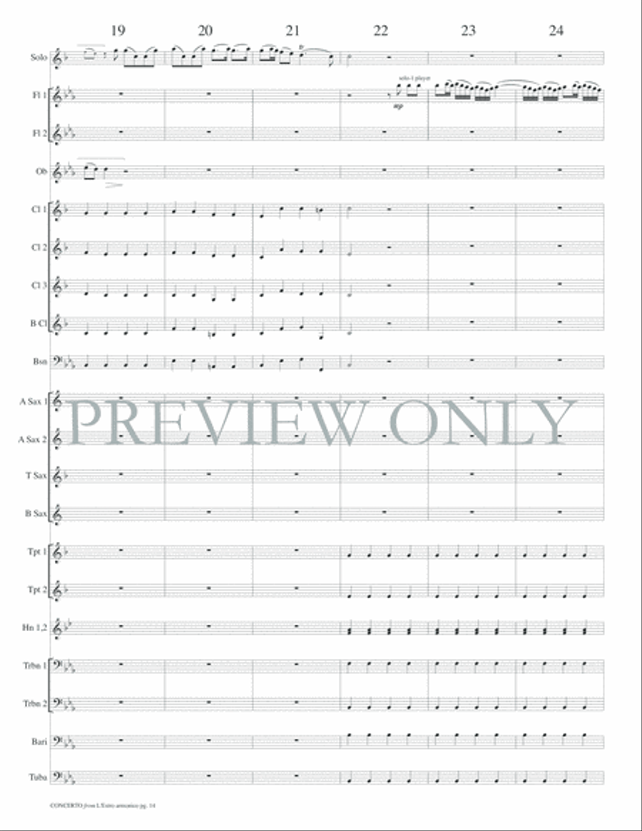 Concerto from L'Estro armonico Concert Band scores gallery preview page 17