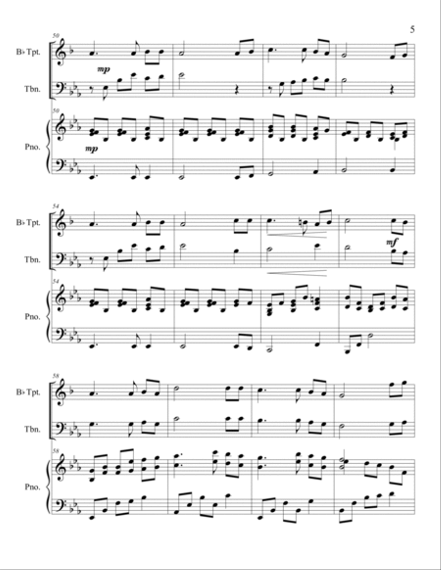 I Am His and He Is Mine (Trumpet/Trombone Duet) Brass Duet scores gallery preview page 6