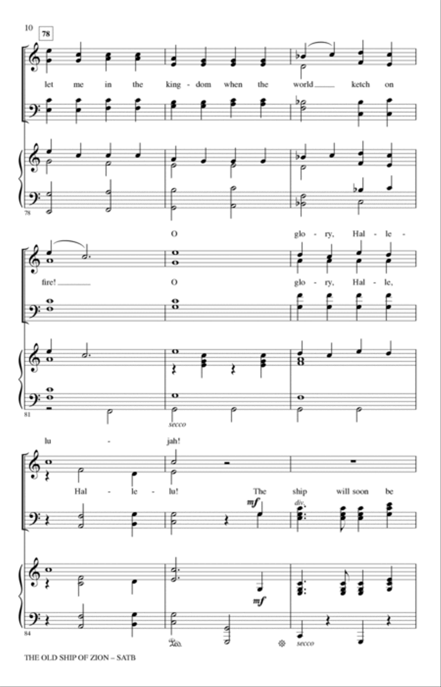 The Old Ship Of Zion (arr. John Leavitt) 4-Part scores gallery preview page 9