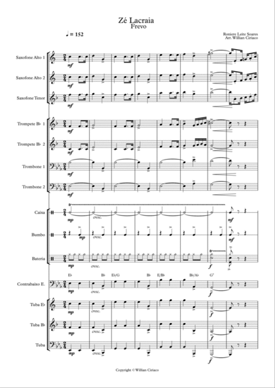 Zé Lacraia Concert Band scores gallery preview page 2