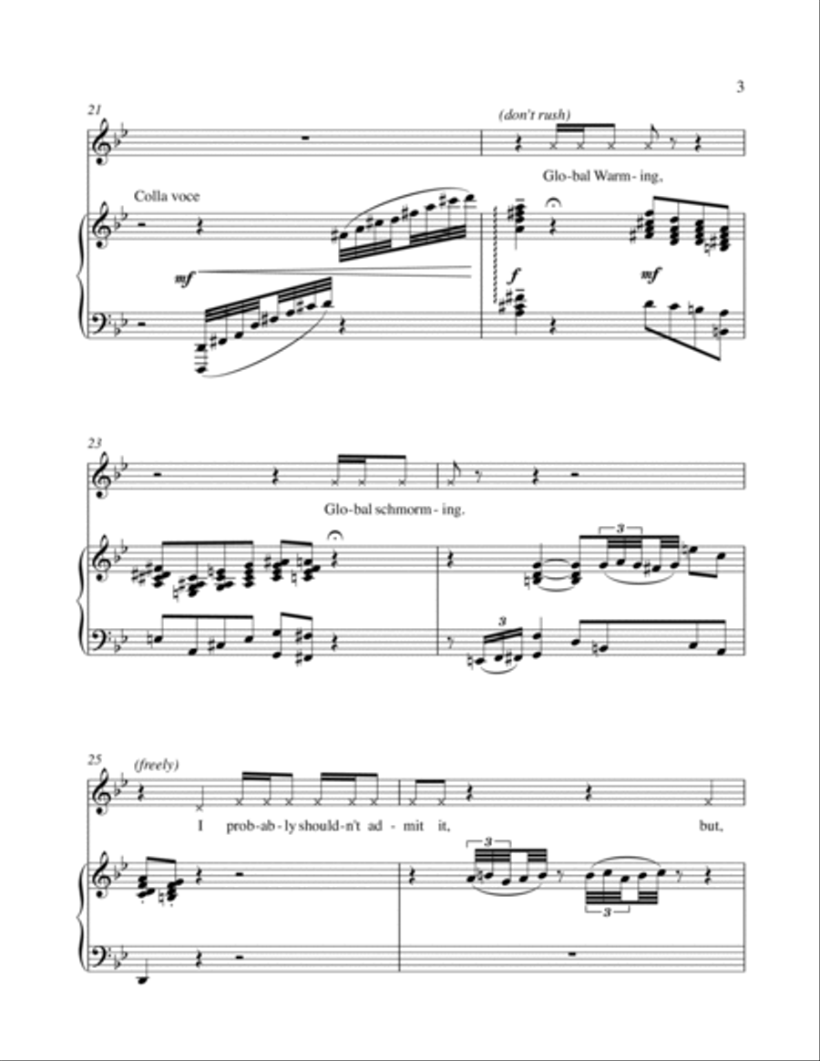 The Global Warming Quandry Voice Solo scores gallery preview page 3