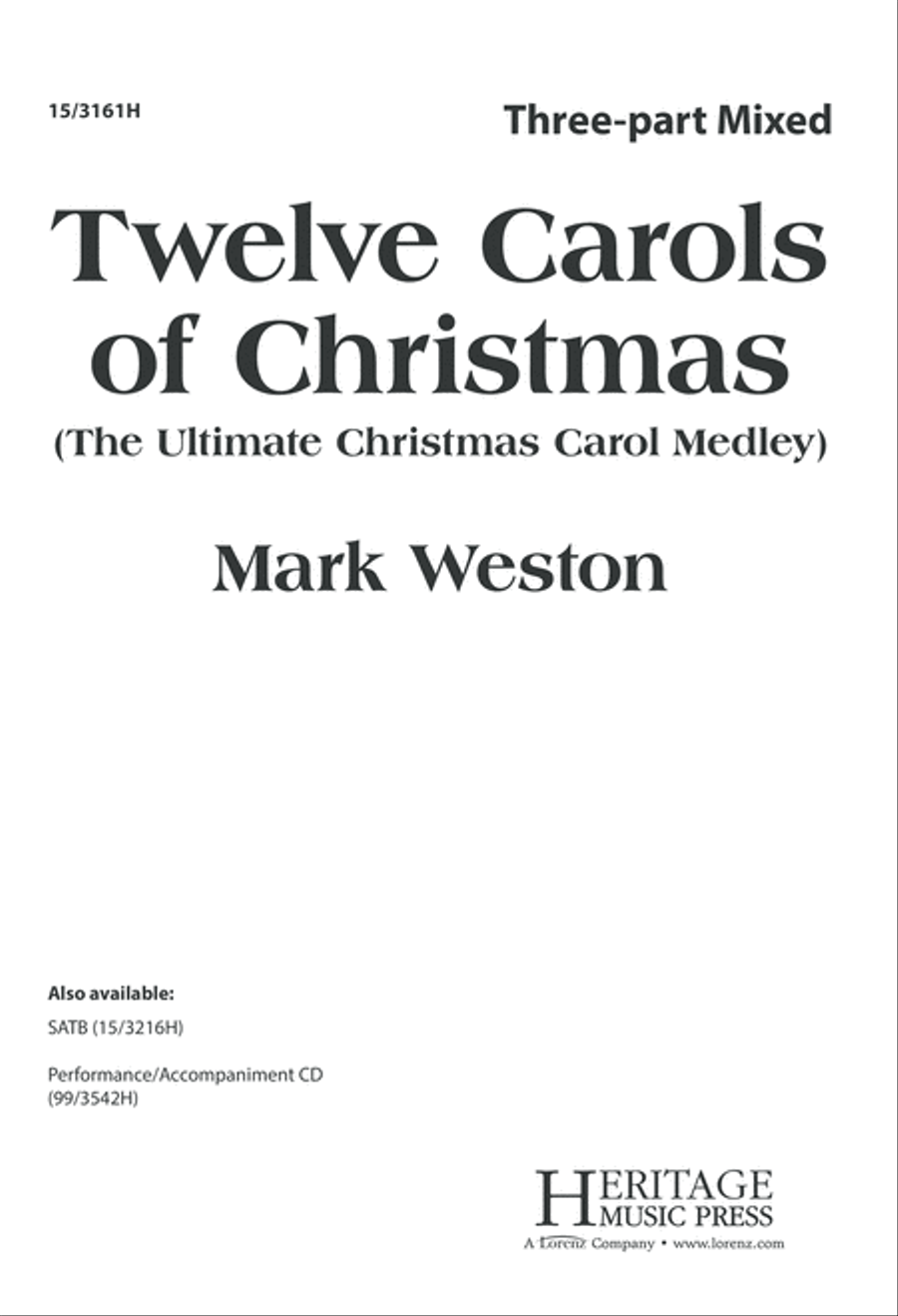 Twelve Carols of Christmas 3-Part scores gallery preview page 1