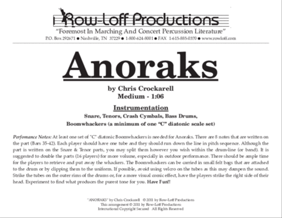 Anoraks Percussion Ensemble scores gallery preview page 2