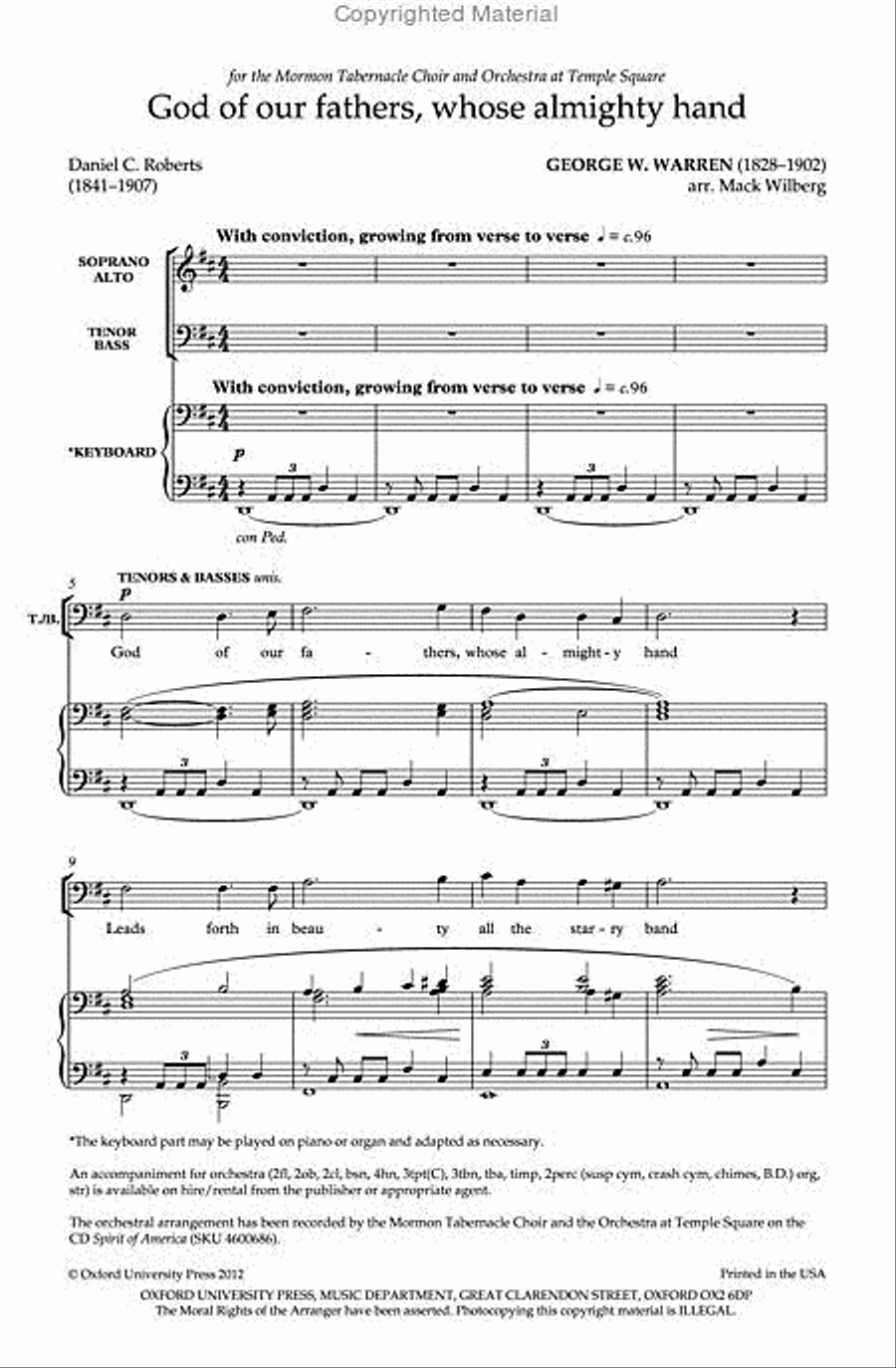 God of our fathers, whose almighty hand Divisi scores gallery preview page 2
