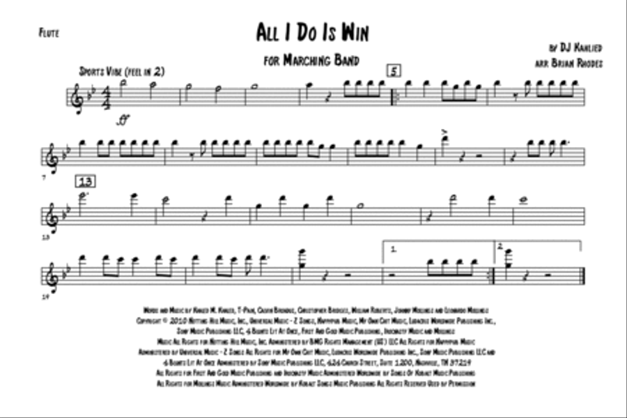 All I Do Is Win Marching Band scores gallery preview page 5