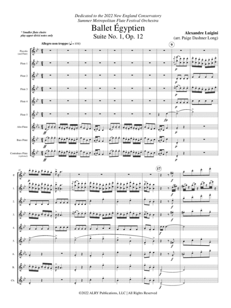 Ballet Égyptien (Suite No. 1, Op. 12) for Flute Choir