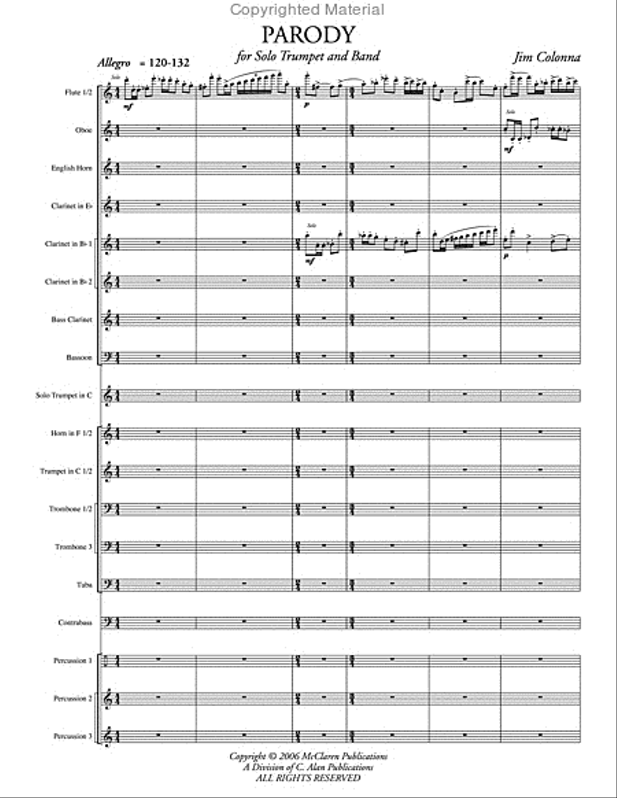 Parody Concert Band scores gallery preview page 2
